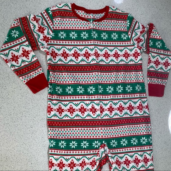 Christmas "We Jingled” Microfleece One-Piece Pajamas- size L - Picture 2 of 9
